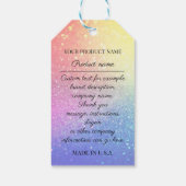 Beschreibung des Firmenlogos für benutzerdefiniert Geschenkanhänger (Rückseite)