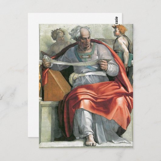 Beschreibung des von Michelangelo und seinem Postkarte (Vorne/Hinten)