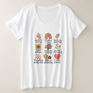 Beschreibung: Eine Sammlung von handgezeichnet Ins Große Größe T-Shirt