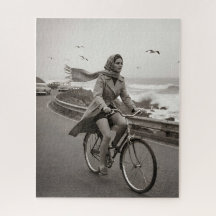 Beschreibung eines Vintage-Monochrom-Puzzles