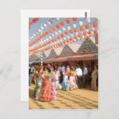Beschreibung Feria de Abril (Sevilla), muje Postkarte (Vorne/Hinten)