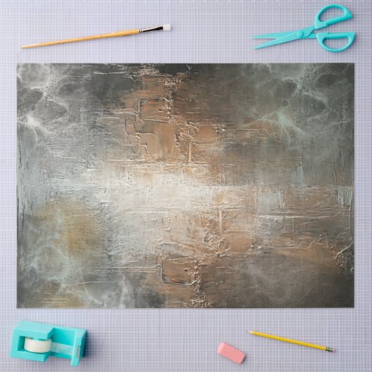 Beschreibung Imitate Kupfer Metallic grau texturie Seidenpapier (Basteln)