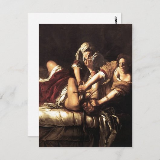 Beschreibung Judith Beheading Holofernes , Oil on Postkarte (Vorne/Hinten)