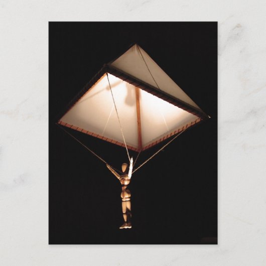 Beschreibung Leonardo da Vinci skizzierte einen Fa Postkarte (Vorderseite)