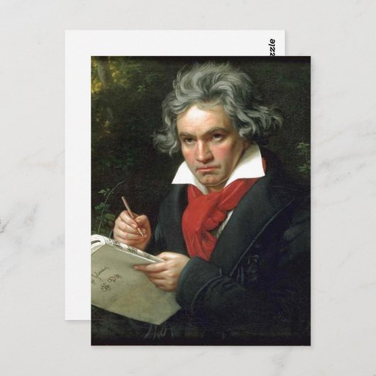 Beschreibung Ludwig van Beethoven (17701827) auf e Postkarte (Vorne/Hinten)