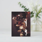 Beschreibung Michelangelo da Caravaggio Supper at  Postkarte (Stehend Vorderseite)