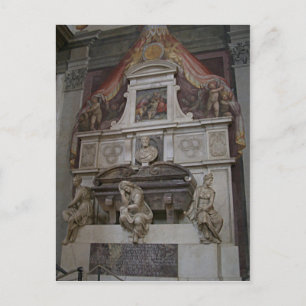 Beschreibung Michelangelo's Grab in Basilica di Sa Postkarte