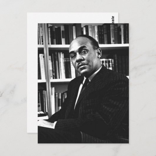 Beschreibung Ralph Ellison , verzeichneter Autor u Postkarte (Vorne/Hinten)
