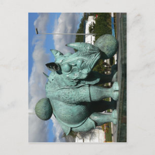 Beschreibung: Rhinoceros Subject : Skulptur name Postkarte