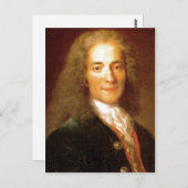 Beschreibung Voltaire en 1718 . Portrait von Volta Postkarte (Vorne/Hinten)