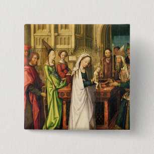 Beschreibung von Christus im Tempel, 1500 Button