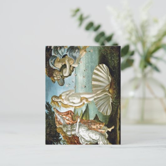Beschreibung w:Botticelli Die Geburt der Venus Dat Postkarte (Stehend Vorderseite)