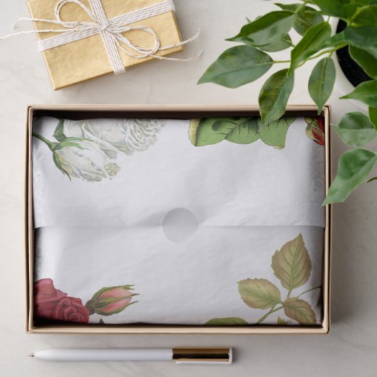 BESCHREIBUNGSPAPIER : ROSE SEIDENPAPIER (Geschenk)