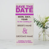 Beschriebene Save the Date Einladung (Stehend Vorderseite)