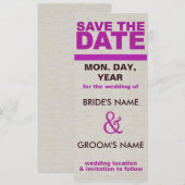 Beschriebene Save the Date Einladung (Vorne/Hinten)