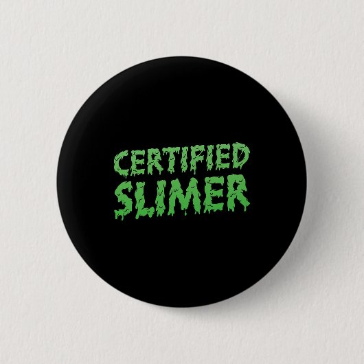 Beschriebener Slimer Halloween-Slime Button (Vorderseite)