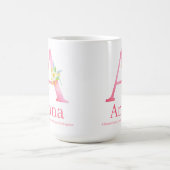 Beschriften Sie a-Aquarell boho Rosa Kaffeetasse (Mittel)