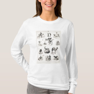 Beschriften Sie D von einer Alphabetzündkapsel, T-Shirt