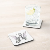 Beschriften Sie ein Anfangsmonogramm mit Getränkeuntersetzer (Rechte Seite)