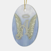 Beschriften Sie ein Engels-Monogramm Keramik Ornament (Links)