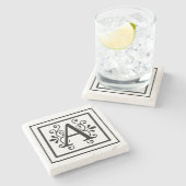 Beschriften Sie ein Monogramm, Untersetzer zu (Seitenansicht)