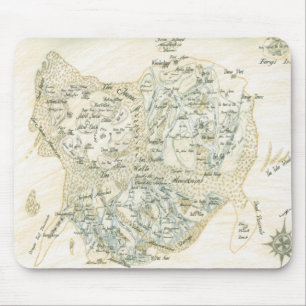 Beschriftete Karte von Trino Mousepad