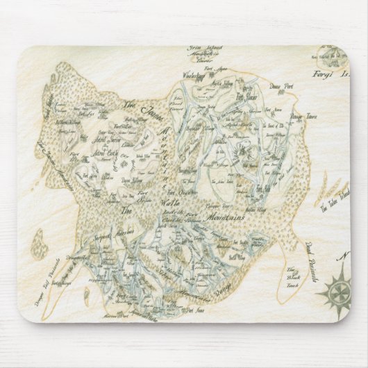 Beschriftete Karte von Trino Mousepad (Vorne)