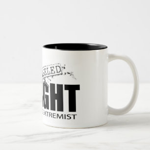BESCHRIFTETE RECHTE EXTREME f-Kopie Zweifarbige Tasse