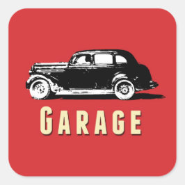 Beschriftung der Aufkleber für die Garage