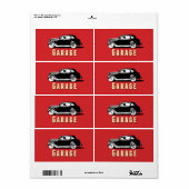Beschriftung der Aufkleber für die Garage (Vorne)