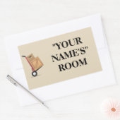 Beschriftung des beweglichen Felds - Anpassbar Rechteckiger Aufkleber (Umschlag)