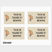 Beschriftung des beweglichen Felds - Anpassbar Rechteckiger Aufkleber (Blatt)