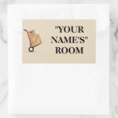 Beschriftung des beweglichen Felds - Anpassbar Rechteckiger Aufkleber (Tasche)