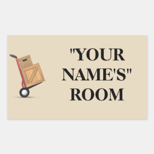 Beschriftung des beweglichen Felds - Anpassbar Rechteckiger Aufkleber