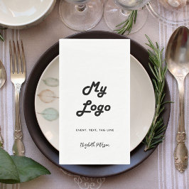 Beschriftung des Firmenlogos Serviette