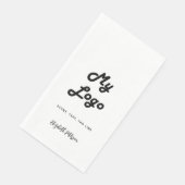 Beschriftung des Firmenlogos Serviette (Ecke)