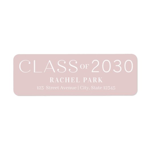 Beschriftung für den Abschluss mit schreibformatie (Vorne)