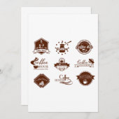 Beschriftungen des Kaffeehauses Einladung (Vorne/Hinten)