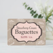 Beschriftungskarten für Bäckereien Dankeskarte (Stehend Vorderseite)