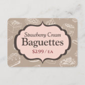 Beschriftungskarten für Bäckereien Dankeskarte (Rückseite)