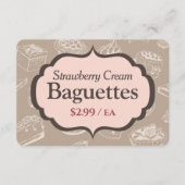 Beschriftungskarten für Bäckereien Dankeskarte (Vorderseite)