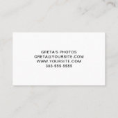 Beschriftungsname Beige Monogramm Minimalistisch Visitenkarte (Rückseite)