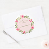 Beschriftungsschild mit handgefertigten Elementen Runder Aufkleber (Umschlag)