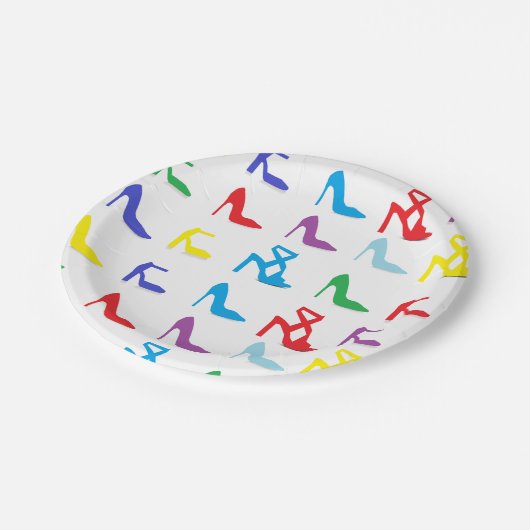 "Beschuht" PapierTeller (Schrägansicht)