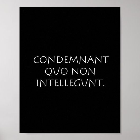 Beschuldigung quo non intellegale poster (Vorne)