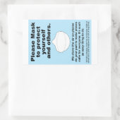 Beschützen Sie sich und andere Papieraufkleber Rechteckiger Aufkleber (Tasche)