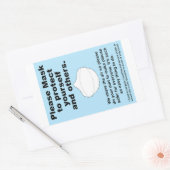 Beschützen Sie sich und andere Papieraufkleber Rechteckiger Aufkleber (Umschlag)