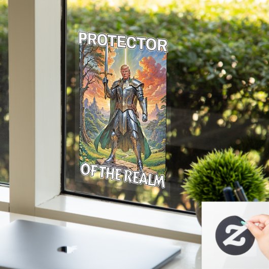 Beschützer des Reiches - Präsident Trump Fensteraufkleber (Büro)