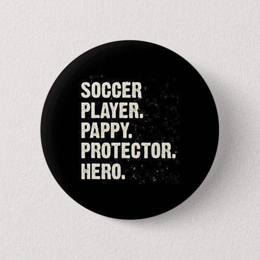 Beschützer Held Fußballspieler Pappy Fußballfan Da Button (Vorderseite)