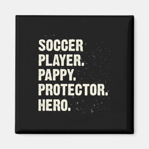 Beschützer Held Fußballspieler Pappy Fußballfan Da Magnet